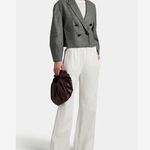 Veronica Beard sybille cropped houndstooth wool-blend blazer